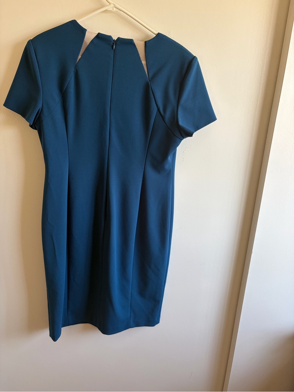 Calvin Klein Teal Short Sleeve Sheath Dress - Picture 3 of 5